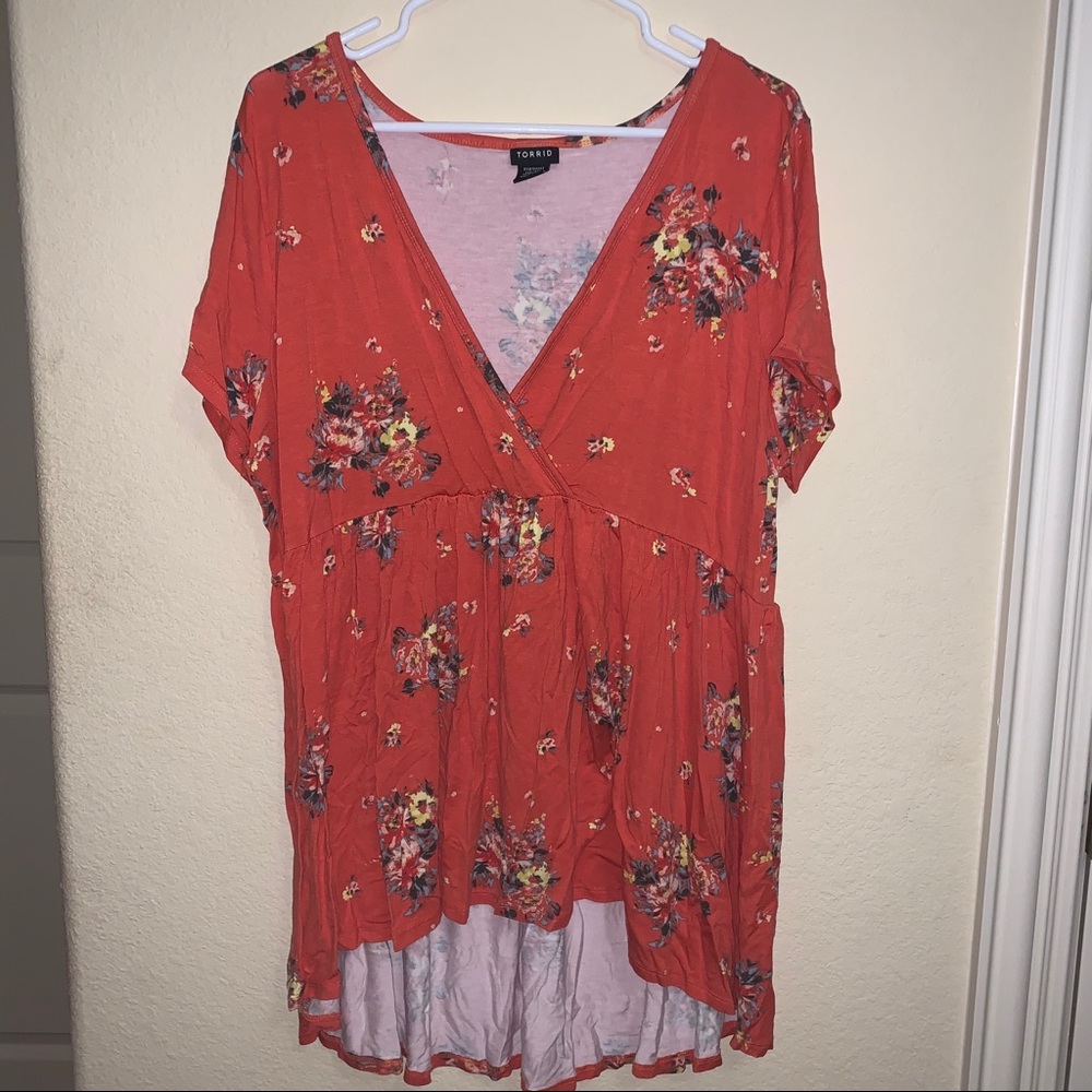 Torrid size one orange tunic